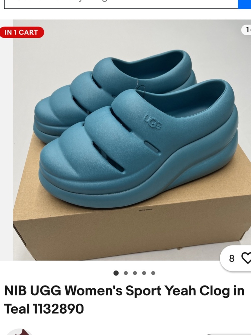 UGG Teal Platform Sport Clog